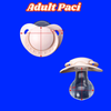 ABDL pacifier for adults, showing off its customizable deco design and easy-grip handle.