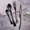 24 Pcs Luxury Flatware - Cuchillería - Black