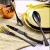 24 Pcs Luxury Flatware - Cuchillería - Black