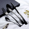 24 Pcs Luxury Flatware - Cuchillería - Black